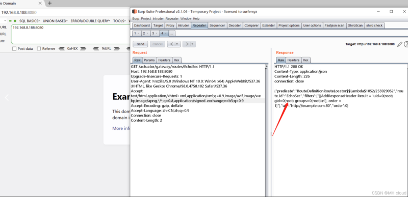 Spring Cloud Gateway远程代码执行漏洞复现(CVE-2022-22947)-MHcloud-网络安全资源大全-文档库-漏洞库